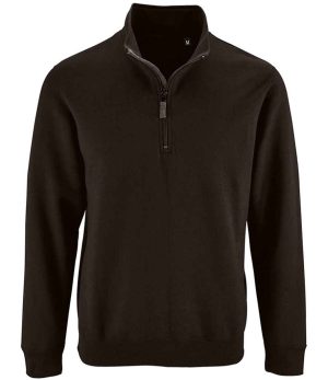 Mens SOL'S Stan Contrast Zip Neck Sweatshirt 02088