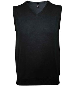 Mens SOL'S Unisex Gentlemen Sleeveless Cotton Acrylic V Neck Sweater 10591