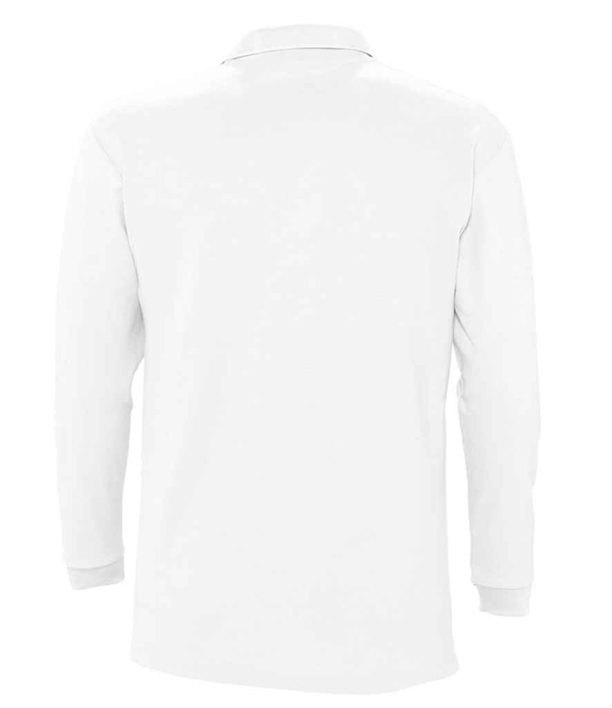 Mens SOL'S Winter II Long Sleeve Cotton Piqué Polo Shirt 11353 - Image 7