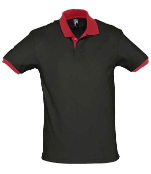 Mens SOL'S Prince Contrast Cotton Piqué Polo Shirt 11369