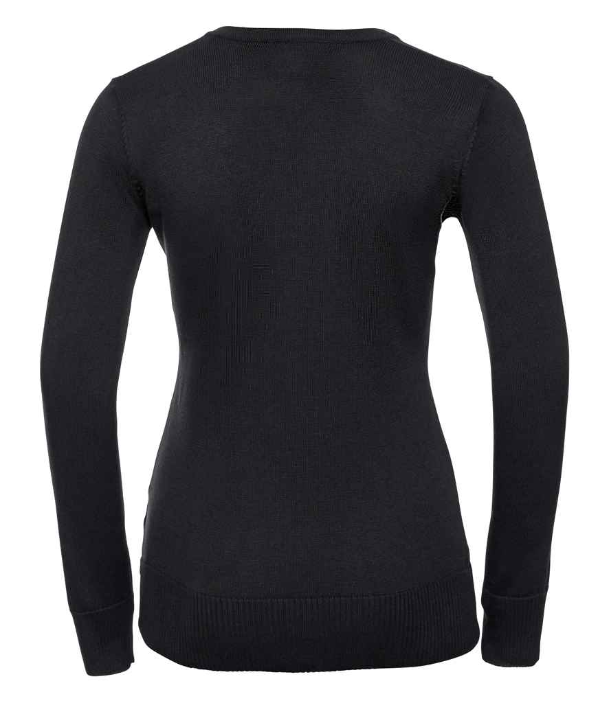 Russell Athletic Collection Ladies Cotton Acrylic V Neck Sweater 710F - Image 3
