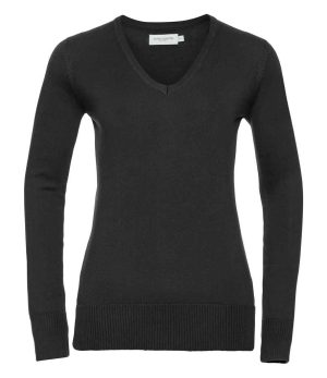 Russell Athletic Collection Ladies Cotton Acrylic V Neck Sweater 710F