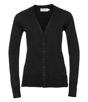 Russell Athletic Collection Ladies Cotton Acrylic V Neck Cardigan 715F