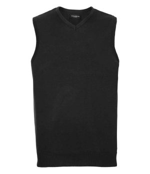 Mens Russell Athletic Collection Sleeveless Cotton Acrylic V Neck Sweater 716M