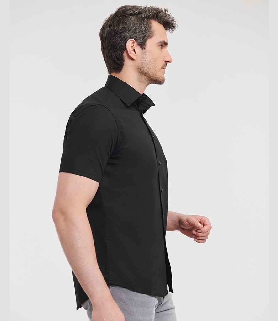 Mens Russell Athletic Collection Short Sleeve Easy Care Fitted Shirt 947M - Image 4
