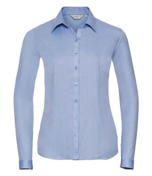 Russell Athletic Collection Ladies Long Sleeve Herringbone Shirt 962F