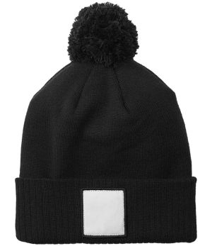 Beechfield Appliqué Patch Pom Beanie BB338R