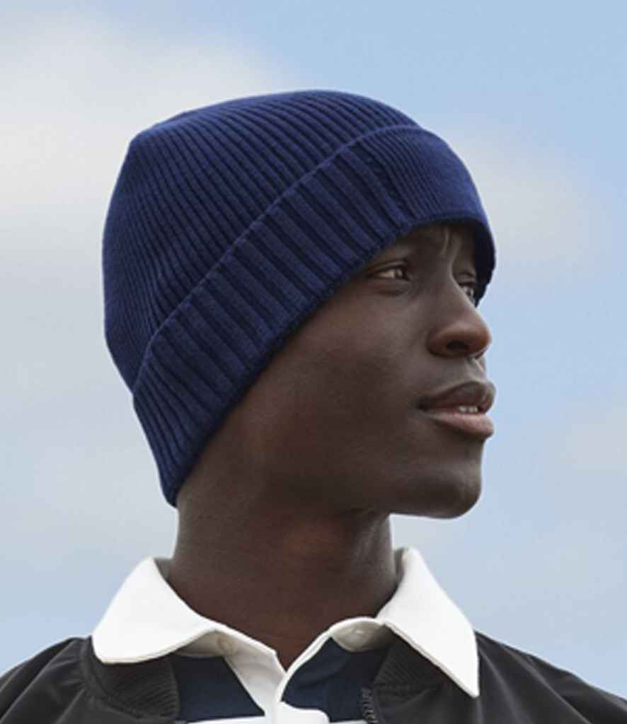 Beechfield Organic Cotton Engineered Patch Beanie BB438N - Image 3