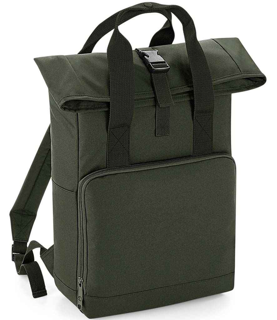 BagBase Recycled Twin Handle Roll-Top Backpack BG118 - Image 9
