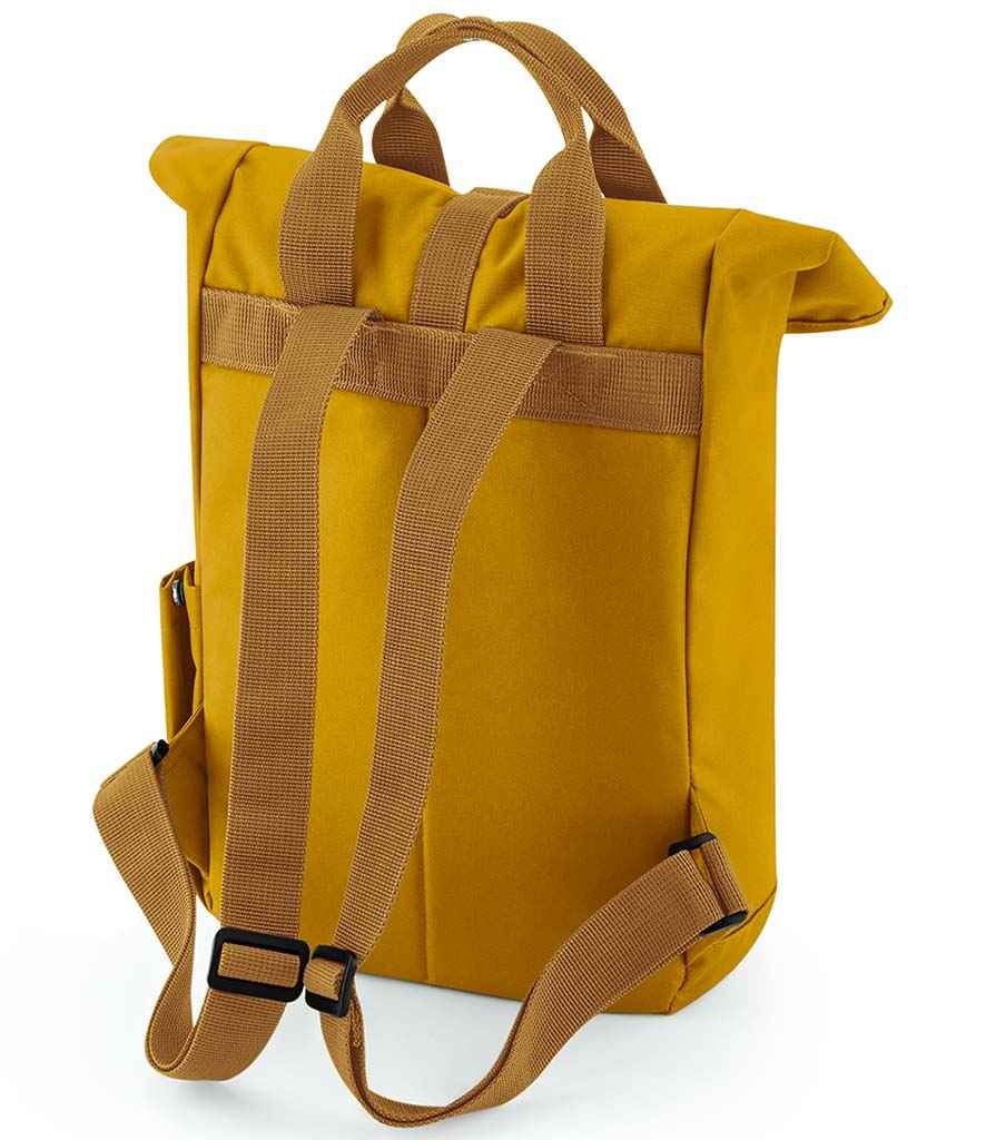 BagBase Recycled Mini Twin Handle Roll-Top Backpack BG118S - Image 15
