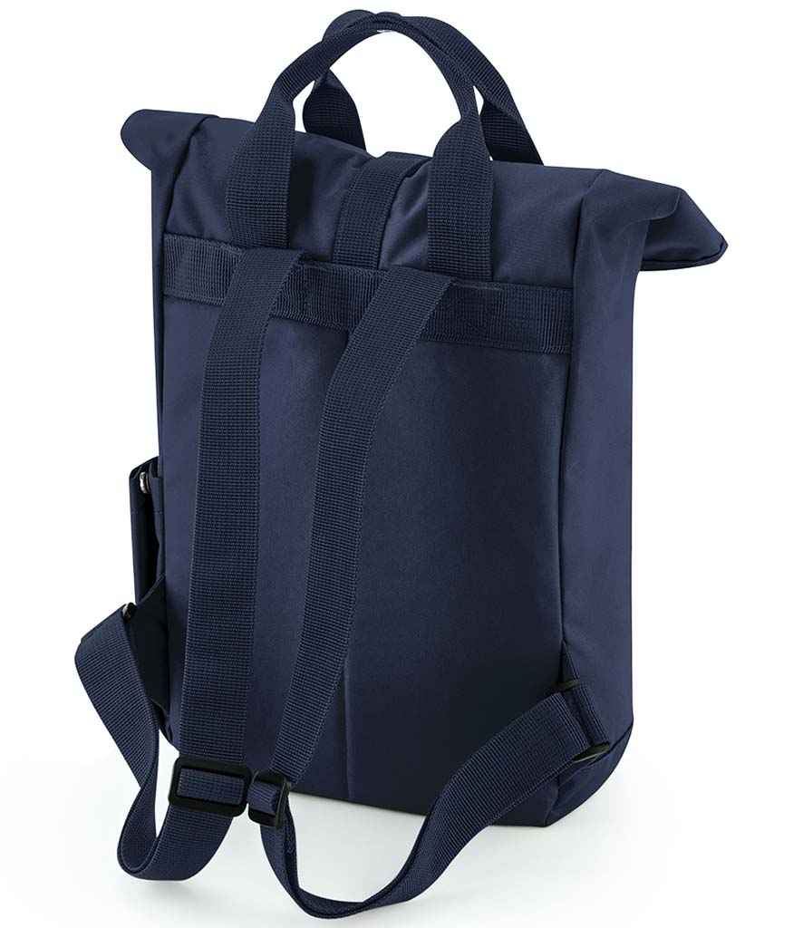 BagBase Recycled Mini Twin Handle Roll-Top Backpack BG118S - Image 4
