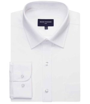 Mens Brook Taverner Juno Long Sleeve Poplin Shirt BK134
