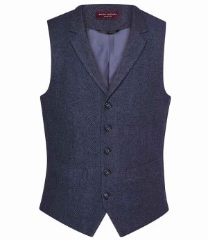 Mens Brook Taverner Memphis Tweed Waistcoat BK520