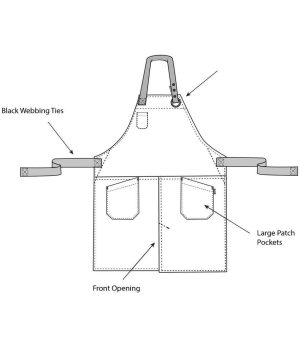 Dennys Canvas Apron with Front Split DE143