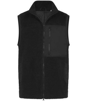 Mens Front Row Recycled Sherpa Gilet FR855