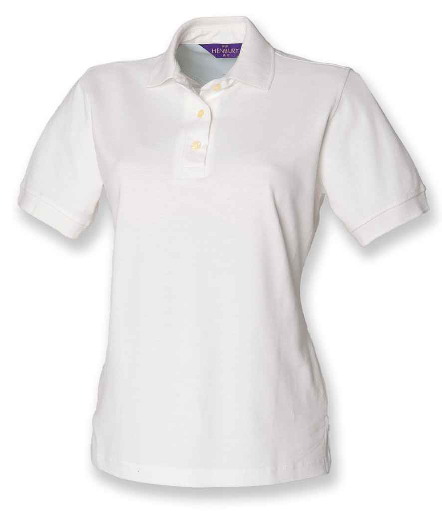 Henbury Ladies Classic Cotton Piqué Polo Shirt H121 - Image 2