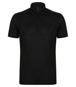 Mens Henbury Slim Fit Stretch Microfine Piqué Polo Shirt H460