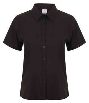 Henbury Ladies Short Sleeve Wicking Shirt H596