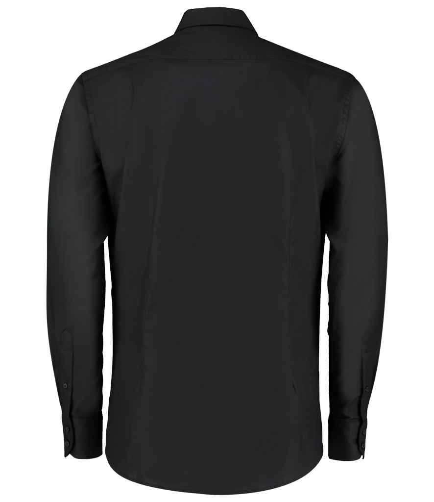 Mens Kustom Kit Long Sleeve Slim Fit Workwear Oxford Shirt K184 - Image 2