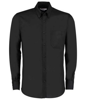 Mens Kustom Kit Long Sleeve Slim Fit Workwear Oxford Shirt K184