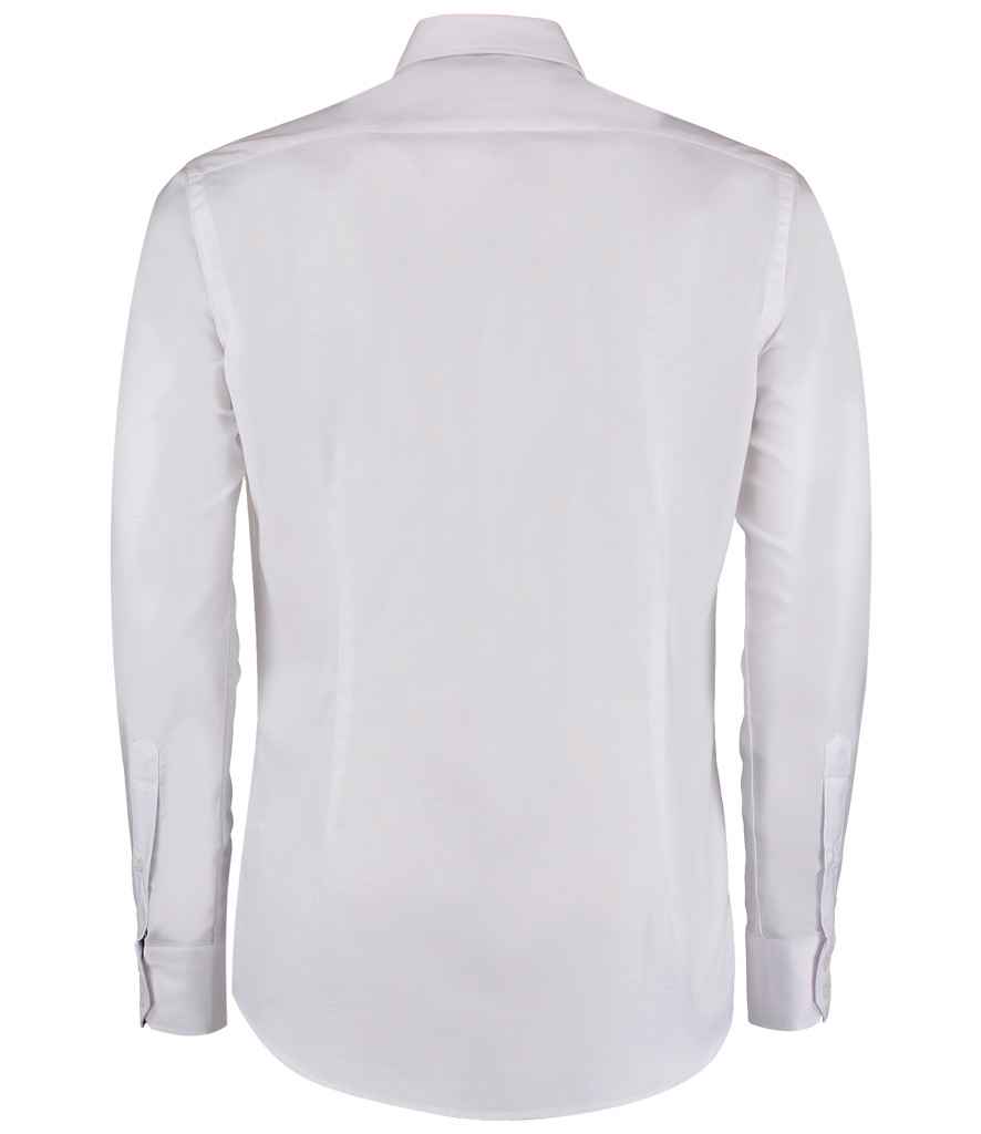 Mens Kustom Kit Long Sleeve Slim Fit Workwear Oxford Shirt K184 - Image 4