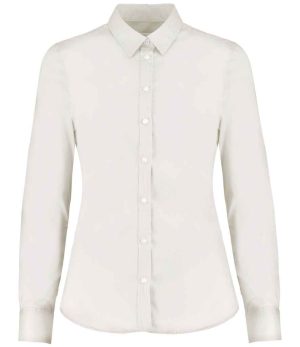 Kustom Kit Ladies Long Sleeve Tailored Stretch Oxford Shirt K782