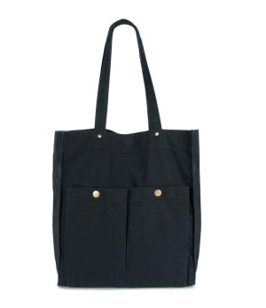 Kimood Washed Cotton Bag with Pockets KI3215