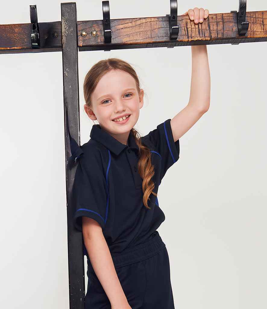 Finden + Hales Kids Performance Piped Polo Shirt LV372 - Image 6