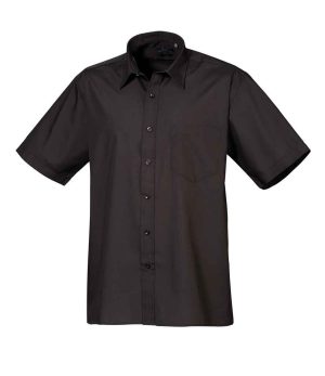 Mens Premier Short Sleeve Poplin Shirt PR202