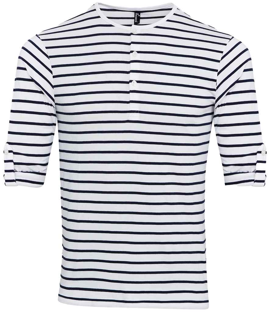 Mens Premier Long John Roll Sleeve T-Shirt PR218 - Image 8