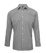 Mens Premier Gingham Long Sleeve Shirt PR220