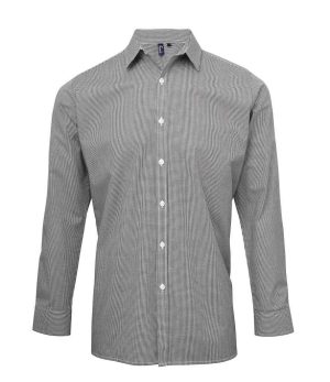 Mens Premier Gingham Long Sleeve Shirt PR220