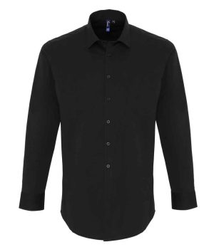 Mens Premier Long Sleeve Stretch Fit Poplin Shirt PR244