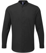 Mens Premier Long Sleeve Grandad Shirt PR258