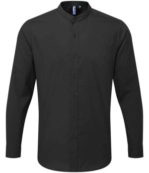 Mens Premier Long Sleeve Grandad Shirt PR258