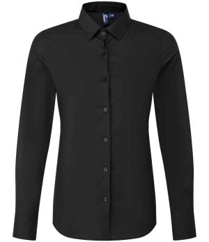 Premier Ladies Recyclight® Long Sleeve Poplin Shirt PR303