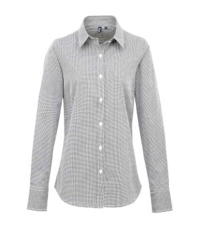 Premier Ladies Gingham Long Sleeve Shirt PR320