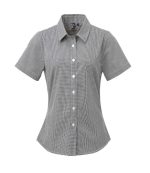 Premier Ladies Gingham Short Sleeve Shirt PR321