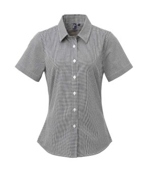 Premier Ladies Gingham Short Sleeve Shirt PR321