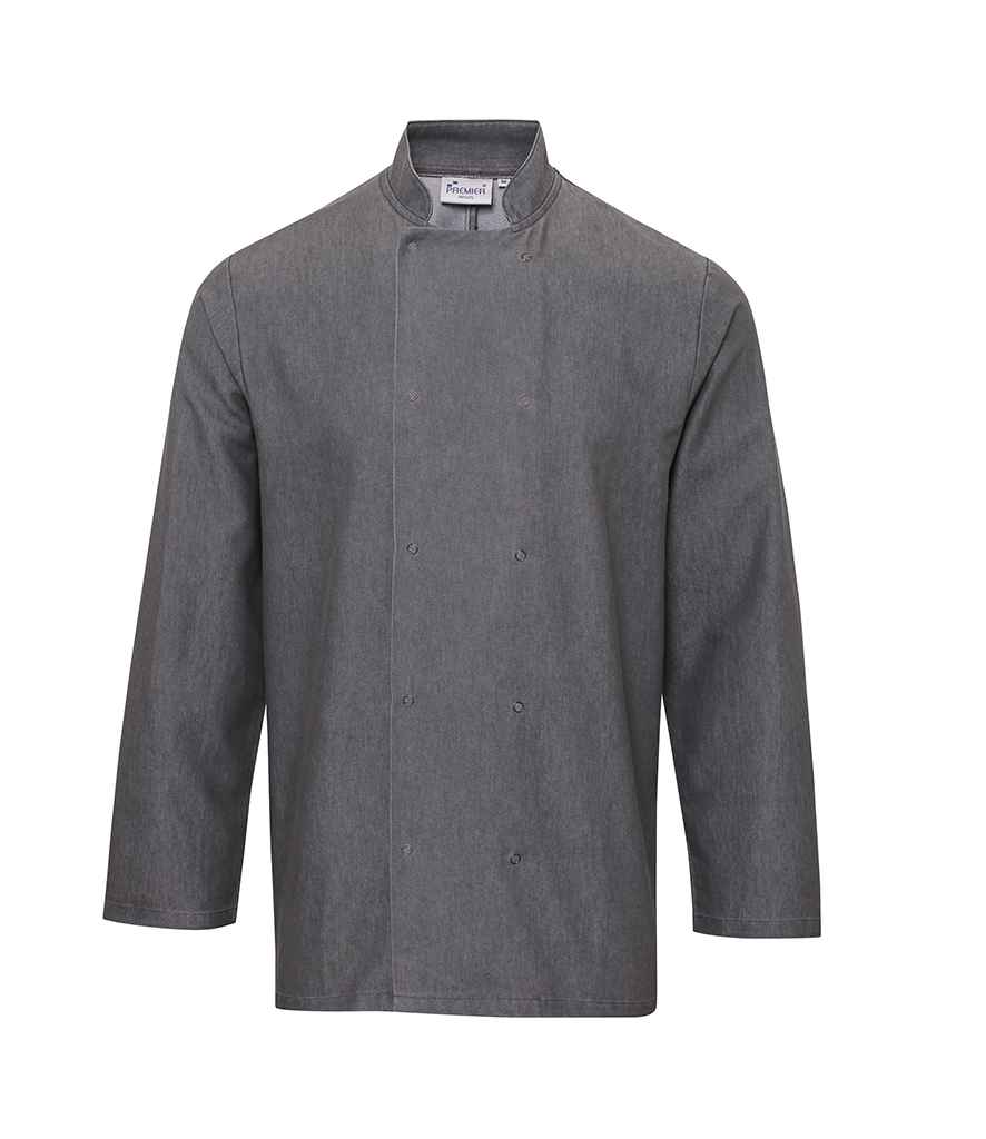 Mens Premier Denim Chef's Jacket PR660 - Image 4