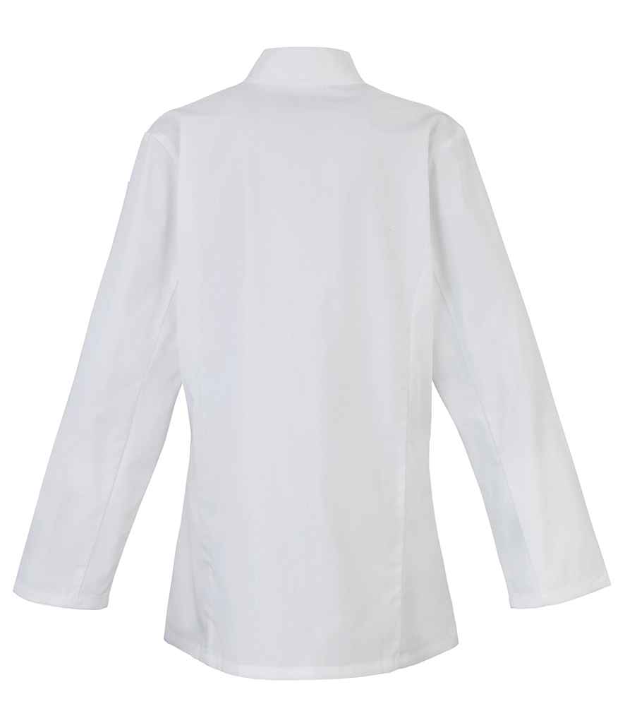Premier Ladies Long Sleeve Chef's Jacket PR671 - Image 3