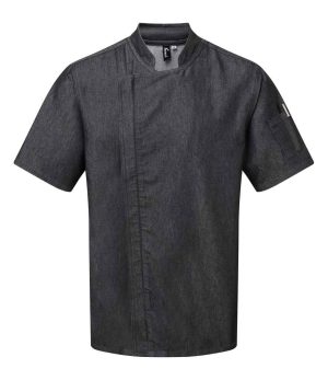 Mens Premier Short Sleeve Zipped Chef's Jacket PR906