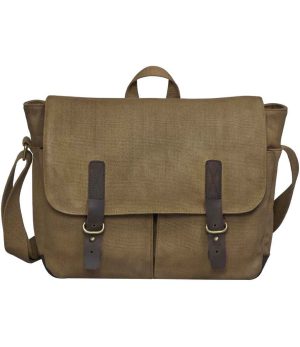 Quadra Heritage Waxed Canvas Messenger Bag QD653