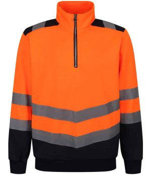 Mens Regatta High Visibility Pro 1/4 Zip Sweatshirt RG460