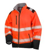 Mens Result Safe-Guard Printable Ripstop Safety Soft Shell Jacket RS476