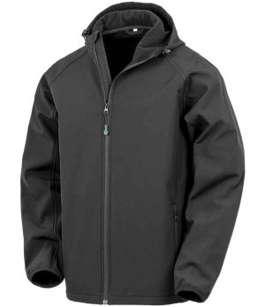 Mens Result Recycled Three Layer Printable Hooded Soft Shell Jacket RS911M