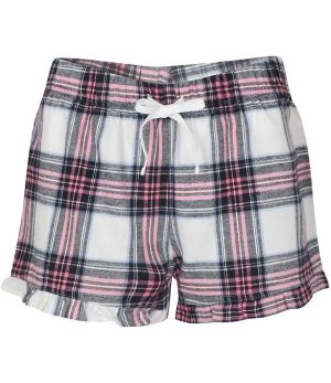 SF Clothing Ladies Tartan Frill Lounge Shorts SK82