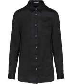 Spasso Ladies Long Sleeve Linen Shirt SP505