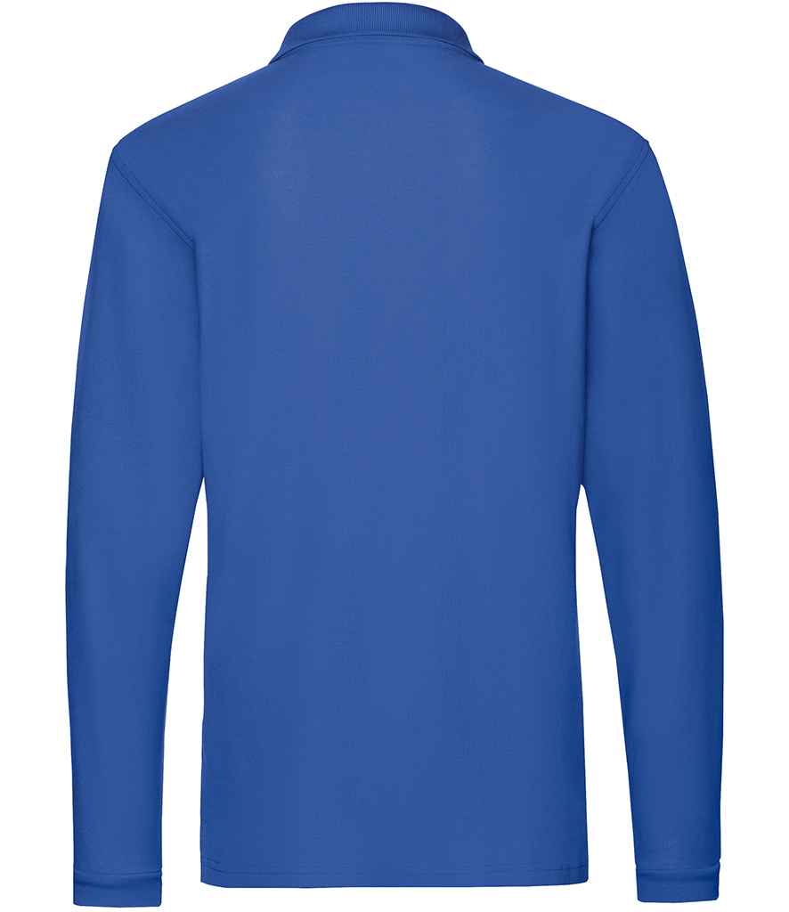 Mens Fruit of the Loom Premium Long Sleeve Cotton Piqué Polo Shirt SS24 - Image 16