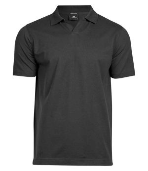 Mens Tee Jays Luxury Stretch V Neck Polo Shirt T1404